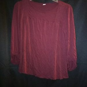 Maroon shirt half sleeve